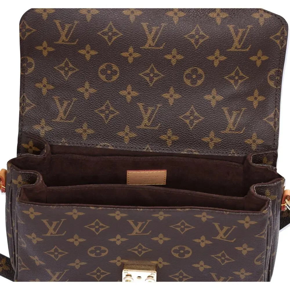 Louis Vuitton Pochette Metis MM Monogram Handbag M44875 Brown Canvas